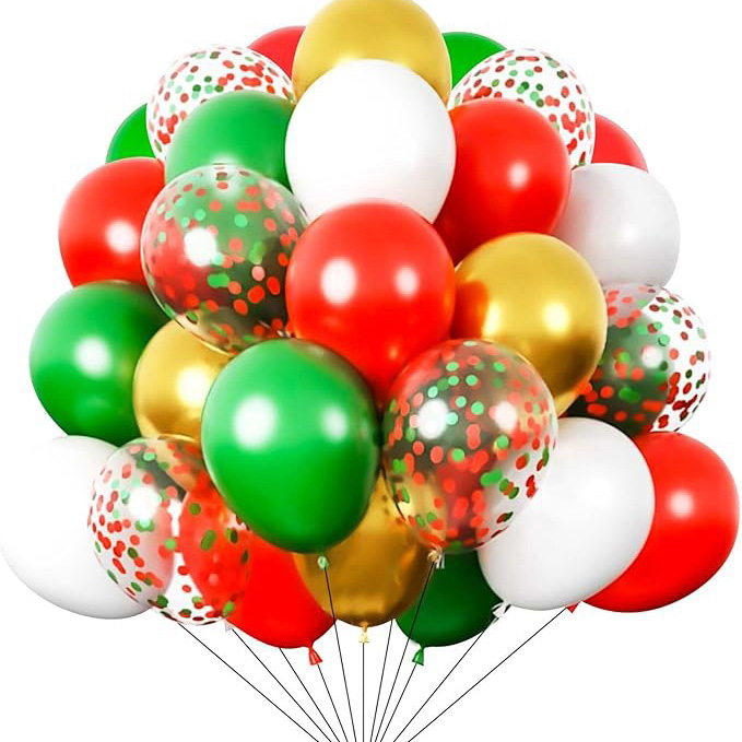 Set belon Krismas warna bercampur 12 inci