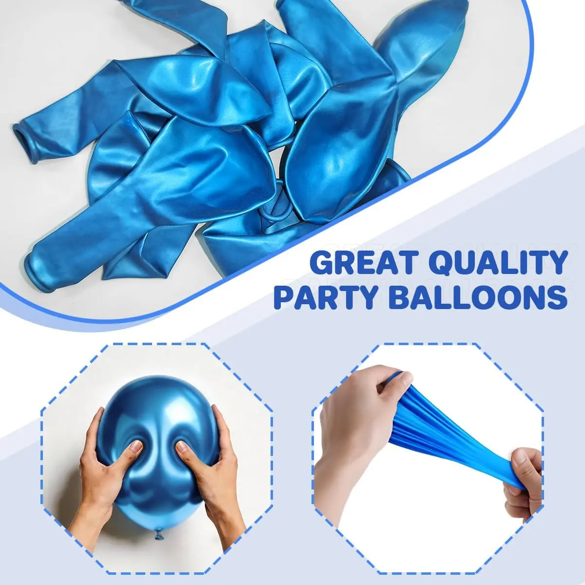 Belon Biru Metalik