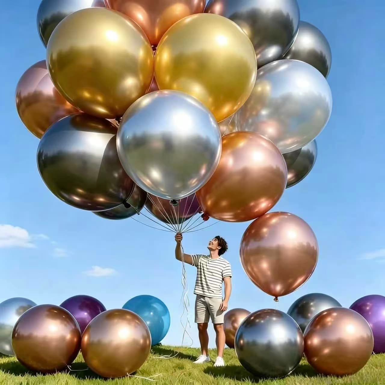 Belon metalik 36 inci