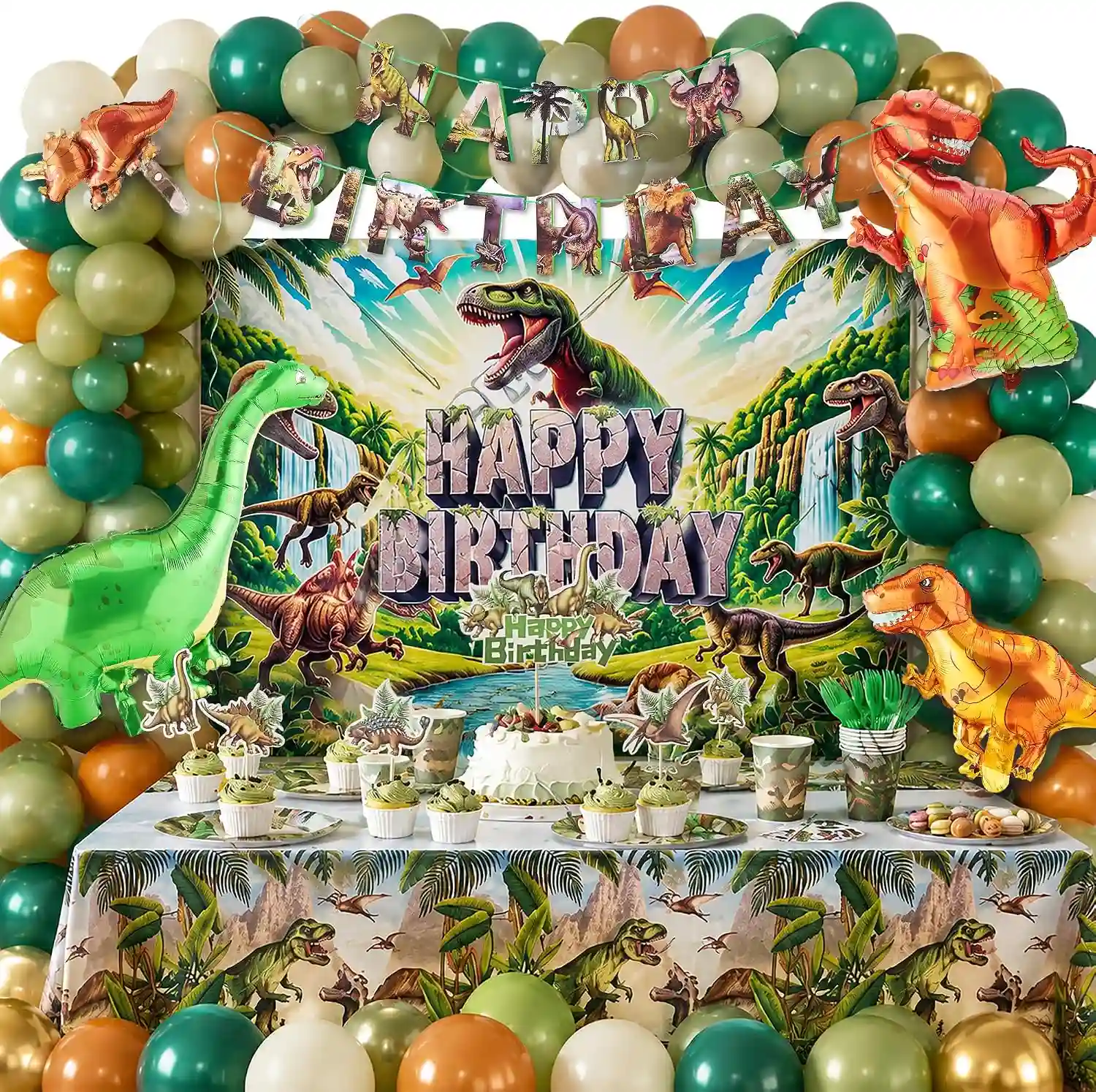 Hiasan Belon Hari Lahir Dinosaur
