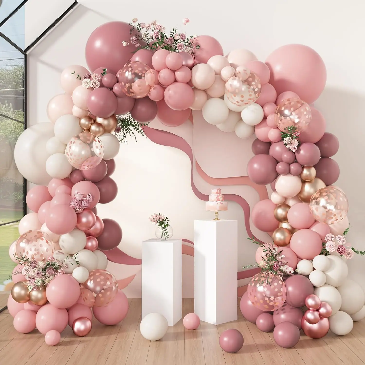 Kit Gerbang Garland Belon Mawar Berdebu