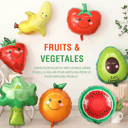 Buah-buahan dan sayur-sayuran belon foil