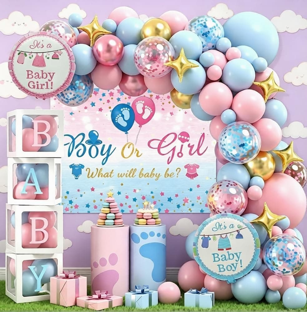 Kit Gerbang Garland Baby Shower Neutral Jantina