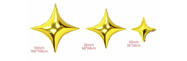 gold star foil balloons