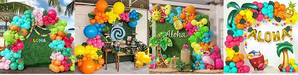 Pastel Hawaiian Theme Balloon Garland Kit