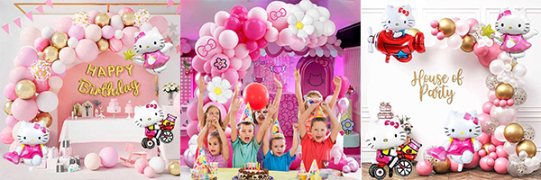 Hello Kitty Party Balloon Garland Kits