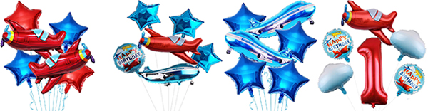 Airplane foil balloon small set
