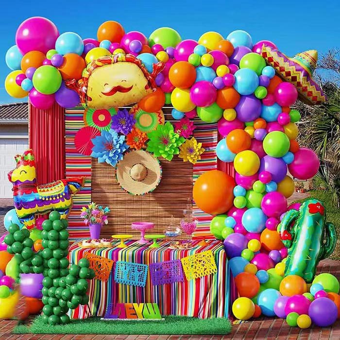 Mexico Fiesta Balloon Arch Garland Kit