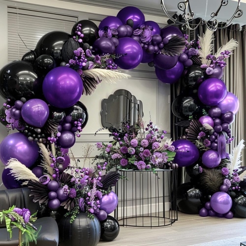 Kit Garland Belon Ungu dan Hitam