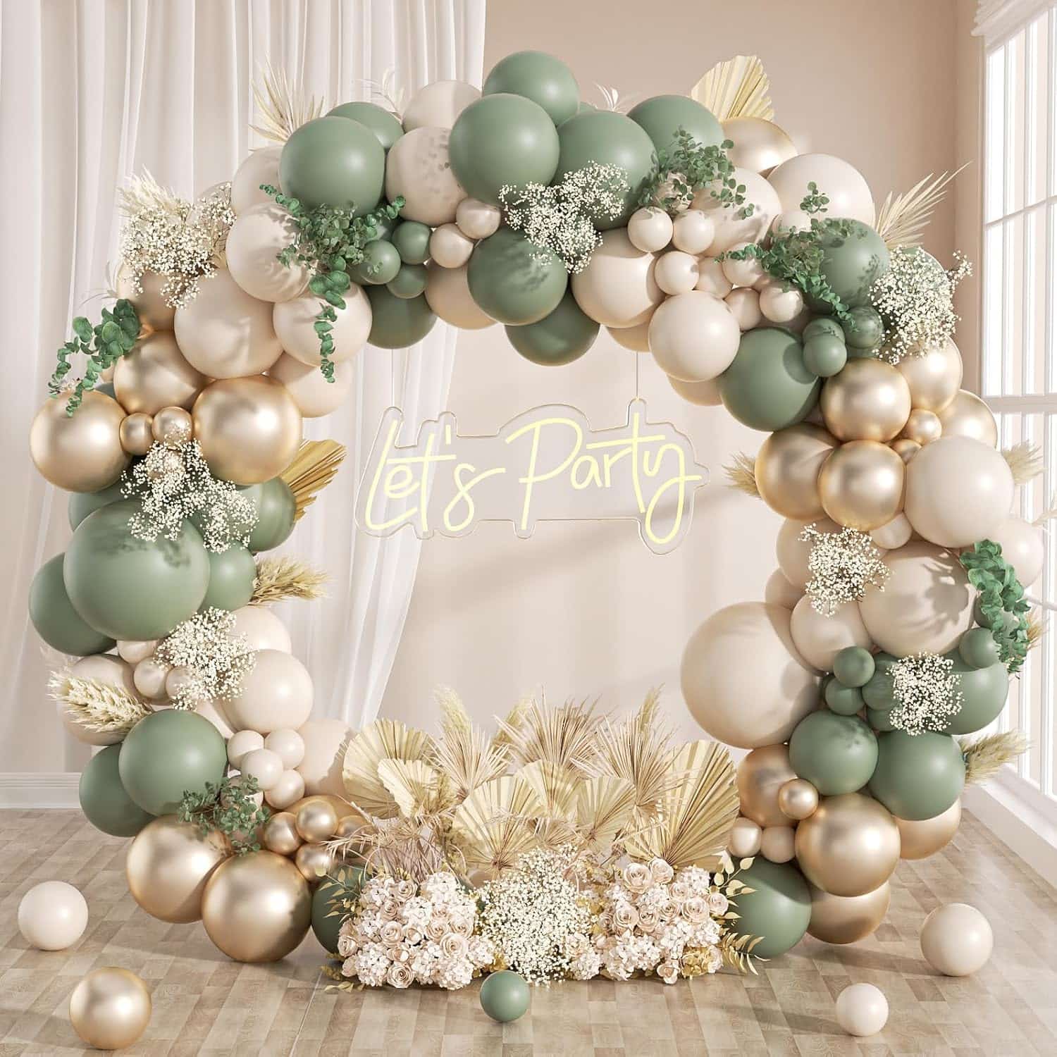 Kit Gerbang Garland Belon Boho Hijau Sage
